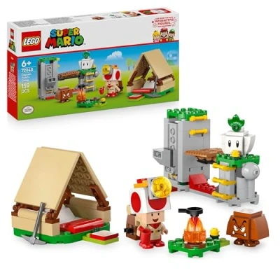 Imagen de Lego super mario 72040 de acampada con el capitán toad