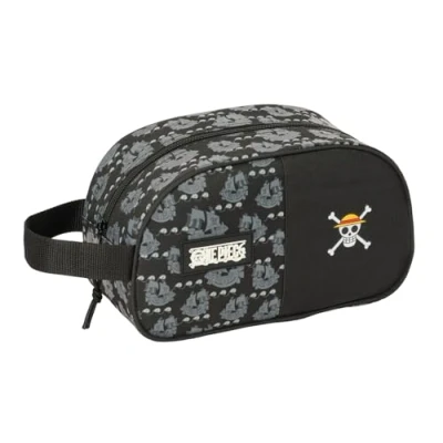 Imagen de Safta One Piece Pirates Neceser Escolar Infantil Mediano con Asa, Infantil, Adaptable a Carro, Fácil Limpieza, Cómodo y Versátil, Calidad Resistencia, 26x12x15 cm