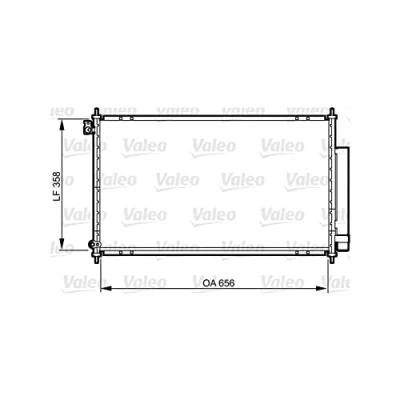 Imagen de VALEO 814159 Condensador sin secador Aluminio 358mm R134a HONDA: Accord 7 Limousine