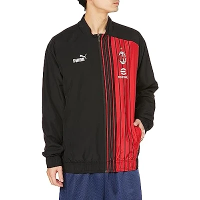 Imagen de AC Milan 769276 Prematch Jacket Chaqueta Hombre Negro Tango Rojo XL