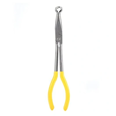 Imagen de Wytino Alicates Largos de Punta Curva, 3pcs Extra 270 mm Curvada 45/90 Grados O en Forma Herramienta reparación artesanía Punta(Forma O)
