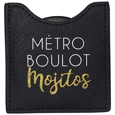 Imagen de DRAEGER PARIS 1886 Espejo Metro con pomo mojitos Redondo de Bolsillo para Llevar a Cualquier Parte cumpleaños o ocasión Dimensiones: 8,5 x 8 cm