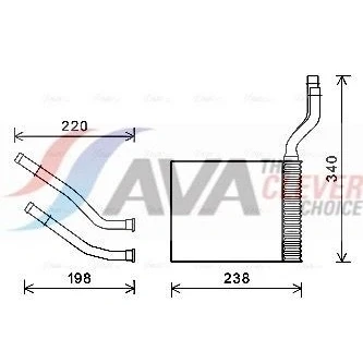 Imagen de AVA COOLING SYSTEMS FD6464 Radiador de Calefaccion con tubo