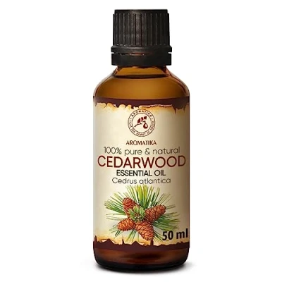 Imagen de Cedro Aceite Esencial 50ml 100% Puro Cedrus Atlantica para Aromaterapia Salud Relajación Masaje Difusor de Aroma Lámpara Cedarwood Essential Oil