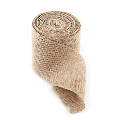 Imagen de rollo de cinta tela yute bricolaje, 10 m, Hesse para mesa y decoración bodas (10 cm)