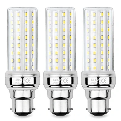 Imagen de SAUGLAE Bombillas LED de Maíz 20W, Incandescentes Equivalente 150W, Blanco Cálido 3000K, 2300 lm, Bayoneta B22, 3 Piezas