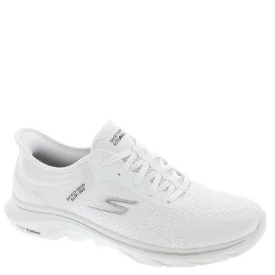 Imagen de Skechers Performance GO WALK 7 Slipin Zapatillas para caminar, Mujer, Talla: 36, White textile black trim Tela/tejido sintético
