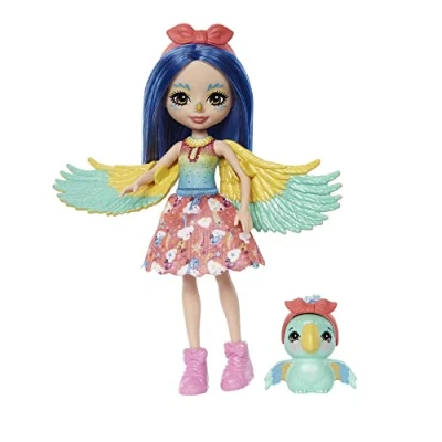 Imagen de Enchantimals Prita y Flutter Muñeca con Mascota Loro, Juguete para niñas niños +4 años (Mattel HHB89)
