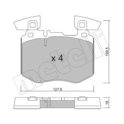 Imagen de METELLI 22 1310 0 Juego de pastillas freno preparado para indicador desgaste MERCEDES BENZ: GLC SUV, Coupé