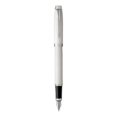 Imagen de Parker IM Bolígrafo Roller, Punto fino, color Blanco (White lacquer Chrome trim)