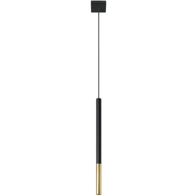 Imagen de SOLLUX lighting Mozaica 1 Foco Lámpara Colgante De Techo Pantalla Cilíndrica + Combinación 2 Metales Bombilla G9 Reemplazable, x 40 W Acero