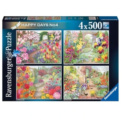 Imagen de Ravensburger Días Felices Happy Days Glorious Gardens Rompecabezas de 4 500 Piezas para Adultos y niños a Partir 10 años, Multicolor, Talla única (17139)