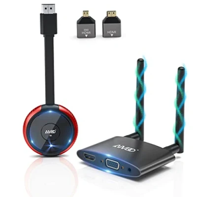 Imagen de MpioLife HDMI Inalámbrico Transmisor y Receptor Kit, 4K/5G de Streaming Audio Video Ultra HD,Cast Desde Ordenador Portátil/PC/Cámara/DVD a HDTV/Proyector/Monitor
