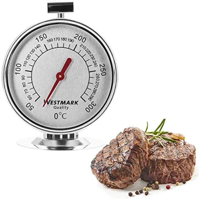 Imagen de Westmark Termómetro de horno, Rango medición: +50C a +300C/ +122F +572F, Acero inoxidable, Plata/rojo, 12902260
