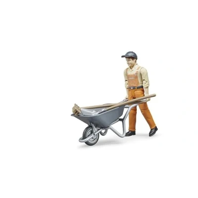 Imagen de bruder 62130 bworld Miniature Set Municipal Worker 1:16 Miniatura, Vehículo de construcción, Trabajador la Granja, Hombre