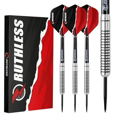 Imagen de RUTHLESS Ranger I Juego de dardos profesionales tungsteno con punta acero 22 g y 24 g, varillas vástagos (24 g)