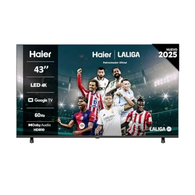 Imagen de TV LED 43&quot; Haier H43K85FUX K85F Series, Smart (Google TV), HDR 4K, Direct LED, Dolby Audio, Sin marcos, Negro