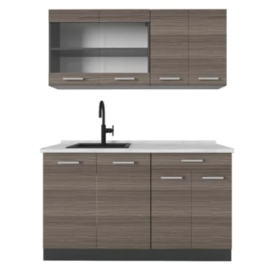 Imagen de Vicco Cocina versátil &quot;R Line&quot;, Gris noble/antracita, 140 cm , ET Mármol