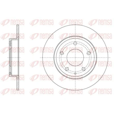 Imagen de REMSA 61575.00 Disco de freno Eje trasero 265, 265 9 5 macizo MAZDA: 3 Hatchback, Berlina