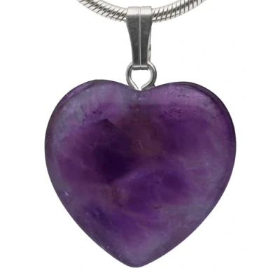 Imagen de Lebensquelle Plus Colgante de corazón amatista, 2 x cm, diseño con ojal, Piedras preci