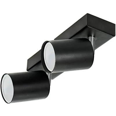 Imagen de Adviti DOA SP 2 Lamparas de Techo y Pared Orientable GU10 max. 2x50W IP20 (Negro)