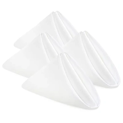 Imagen de KICHLY servilletas de Tela Paquete 24, Suaves y cómodas Reutilizables Ideales para Eventos Uso Regular en casa, poliéster (Blanco, 50 x cm)