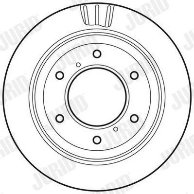 Imagen de JURID 562777JC Disco de freno 300 22 6 139,7 ventilado revestido sin tornillos MITSUBISHI: Pajero 3, 4, Sport 1 SUV