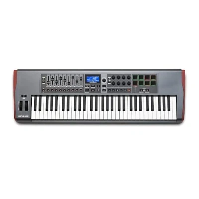 Imagen de Novation Impulse 61, teclado controlador MIDI con 61 teclas y alimentación USB, Tamaño estándar, robusto sensible, pospulsación pads sensibles a la velocidad, para Mac o Windows