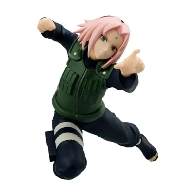 Imagen de Banpresto Figura de Acción Haruno Sakura II Naruto Shippuden Vibration Stars, 14 cm, Multicolor, BP88867P