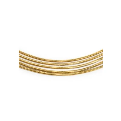 Imagen de SINGULARU Pulsera Cleopatra Pulseras en Acero con Acabado Baño Oro de 18Kt 5 Cadenas Largo 17 + 3,5 cm Joyas Para Mujer Varios Acabados