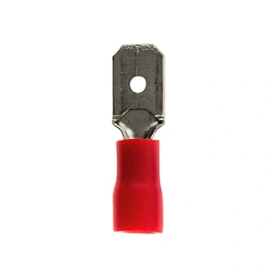 Imagen de Zenitech 10 terminales rojo lengüetas macho 6,3 mm