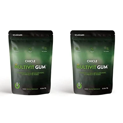 Imagen de WUGUM Chicle Multivit ES funiconal multivitaminas Efecto antioxidante Protege el sistema inmunitario Ideal para peridodos de abstemia primaveral e invernal Contiene 10 chicles