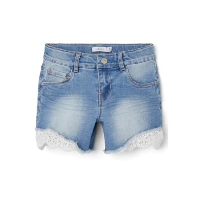 Imagen de Name it Nkfsalli SLIM HA NOOS Shorts vaqueros para niños, Talla: 5a, Medium blue denim