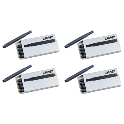 Imagen de Lamy Cartuchos de tinta para pluma estilográfica T10, 4 paquetes (LAM T10 BLK4PAC)