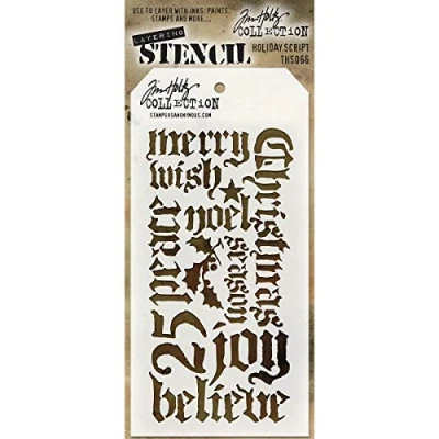 Imagen de Stampers THS060 Tim Holtz Anonymous Plantilla con Capas, Multicolor, 10,47 x 21,59 cm, 21.5 10.5 0.1 cm