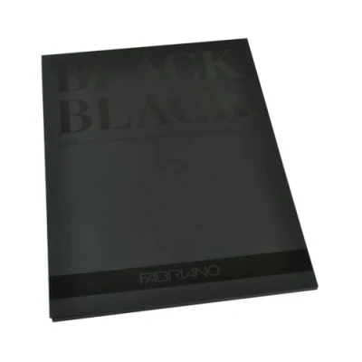 Imagen de Fabriano Honsell 19100391 Papel negro (300 g/m², 24 x 32 cm, 20 hojas, ideal para lápices y marcadores de colores
