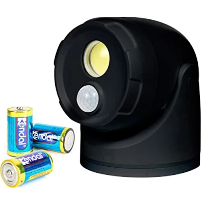 Imagen de Northpoint Foco LED de pared con detector movimiento y estaca, 5000 K, blanco neutro, 450 lúmenes, temporizador, incluye pilas D