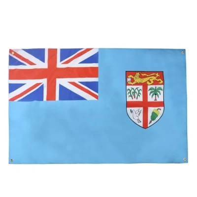 Imagen de AZ FLAG bandera de Fiji (150 x 90 cm, 4 ojales, para balcón o pared