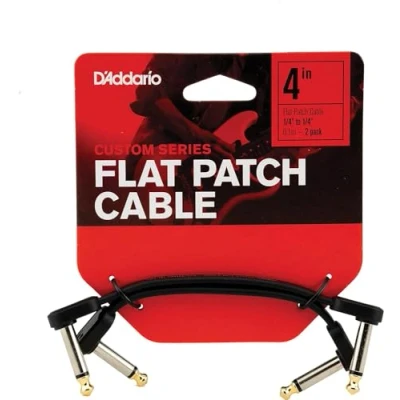 Imagen de Planet Waves D&#039;Addario Guitar Cable Patch Instrument Accessories Flat 4 Inch/101.6 MM Right Angle 2 Pack