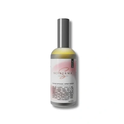 Imagen de SERUM Facial BIFÁSICO SPRAY EXTRACTO CAVIAR 100ml Bruma Hidratante Triple Acido Hialuronico Extractos Antioxidantes, Peptidos, Niacinamida, Ácido Azelaico y Ferúlico, Q10 No Grasa
