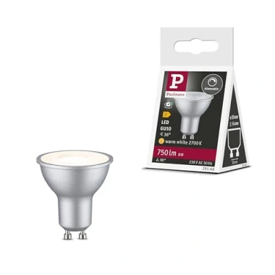 Imagen de Paulmann bombilla reflectora LED 2.700 K cromo GU10 8 W atenuable 36