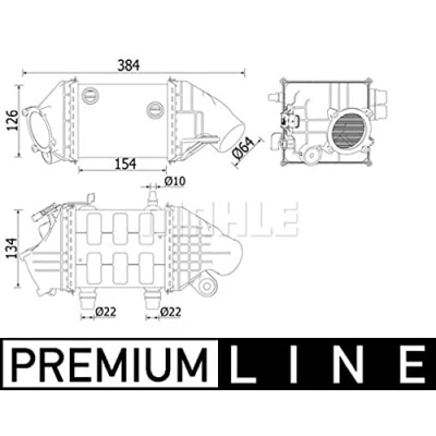 Imagen de Intercooler,aire de admisión MAHLE ORIGINAL CI 226 000P