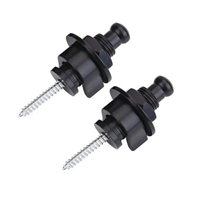 Imagen de Dilwe Cerraduras de la Correa, 2Pcs Correa Guitarra Cierre Seguridad Security Lock Strap(Negro)