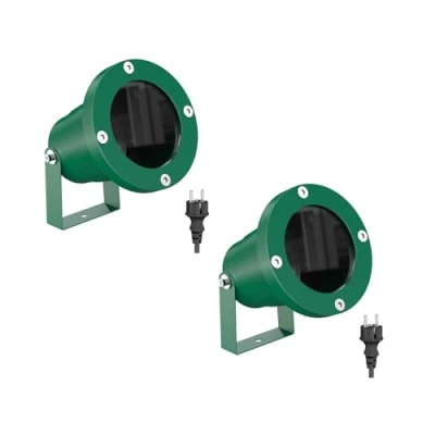 Imagen de ledscom.de 2 x foco de jardín DUK para exterior, IP65, enchufe, verde, 1x GU10 máx. 15W