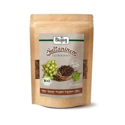 Imagen de Biojoy Pasas Sultanas Ecologicas (250 g), sin azúcar añadido y azufre