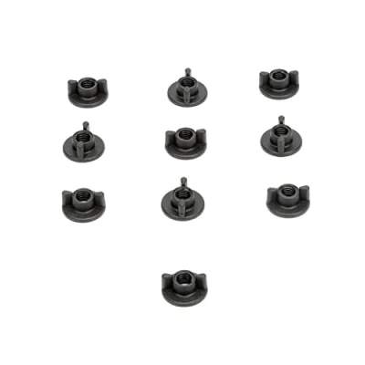 Imagen de STEY ACCESORIOS 10 Unidades Tuerca de mariposa, palomilla plastico resistente, para tornillos metrica M6 (Negro Unidades)