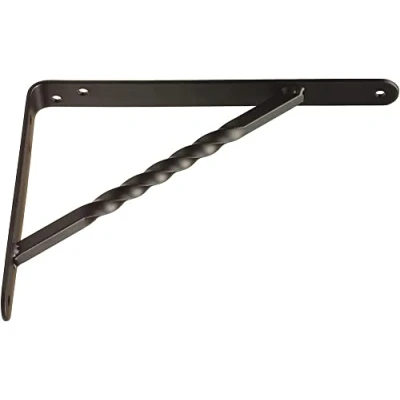 Imagen de Amig Palomilla para estanterías de Pared Escuadra metálica baldas Ángulo estantes Soporte estantería Acero Color Negro Medida: 200x150 mm Peso máx. Recomendado: 225 Kg