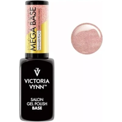 Imagen de Victoria Vynn Mega Base Esmalte en Gel Híbrido con Glitter UV LED para Uñas Fuertes y Largas (Melocotón Brillante, 8ml)