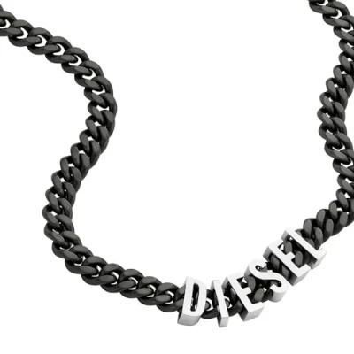 Imagen de Diesel Steel Hombres Collar Gris DX1487060