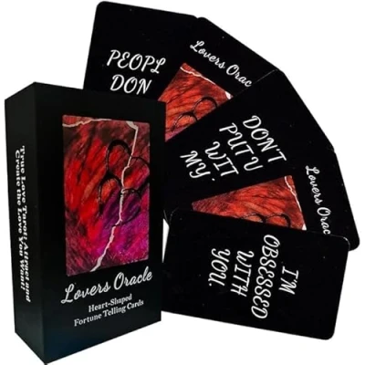 Imagen de cartas de oráculo amor, 80 tarot baraja doble llama, mazo para hacer el amor romántico, con mensaje